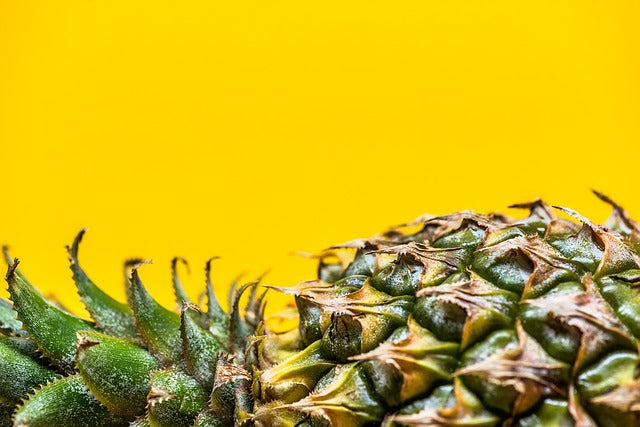 Pineapple on its side